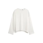 Totême Boxy satin top in White - Tops - Scandinavian Minimalist Luxury at Coveti