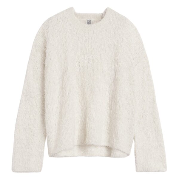Totême Boxy silk knit in Cream - Knitwear - Scandinavian Minimalist Luxury at Coveti