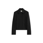 Totême Boxy twill jacket in Black - Jackets - Scandinavian Minimalist Luxury at Coveti