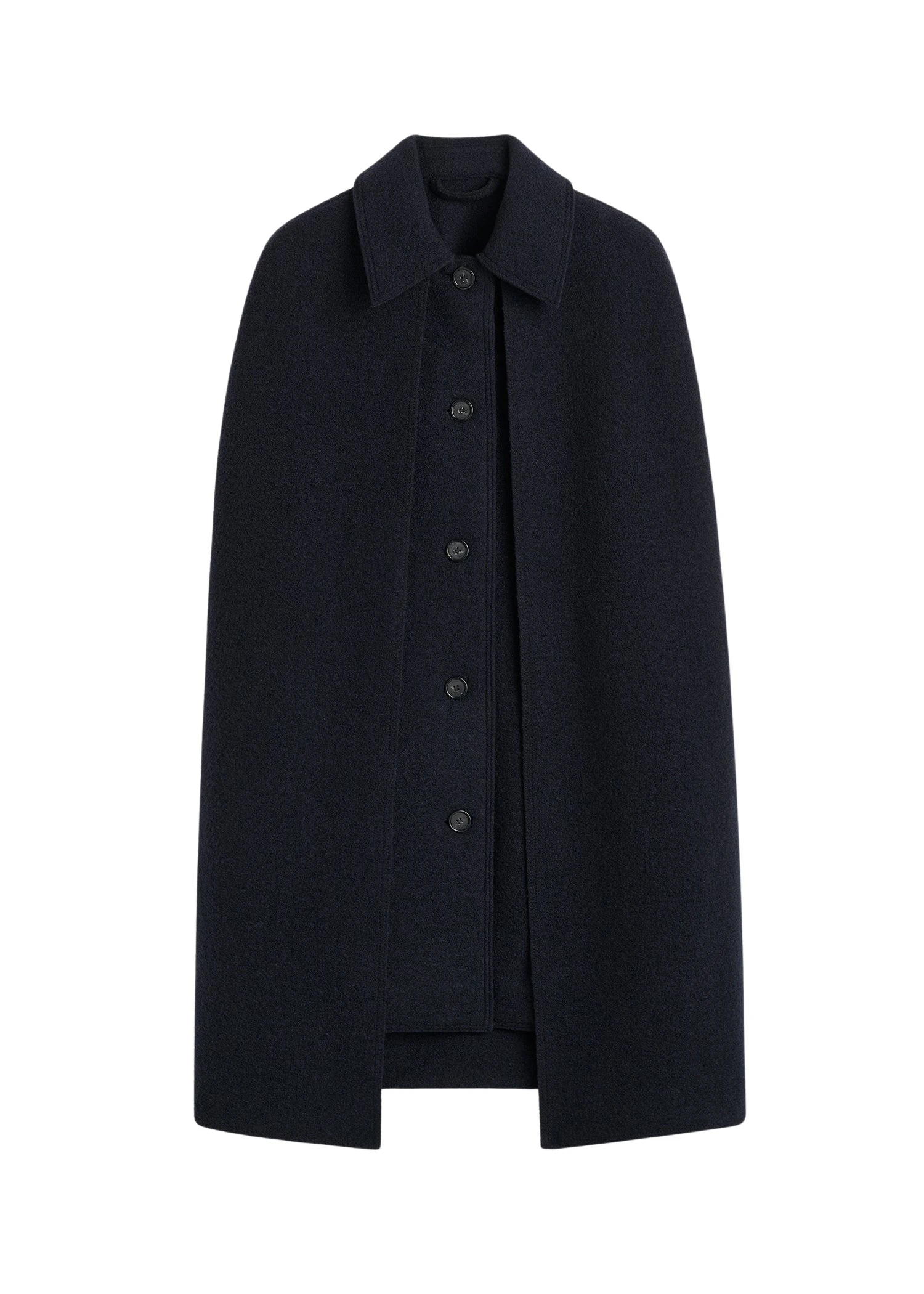 Toteme-Cape-coat-in-Navy27223_nobg Totême Cape coat in Navy - Jackets - Scandinavian Minimalist Luxury at Coveti