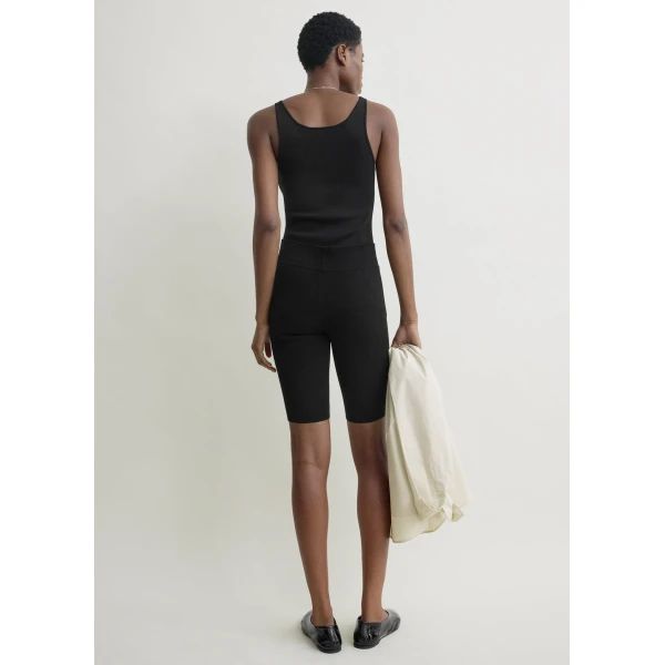 Totême Capri knit shorts in Black - Shorts - Scandinavian Minimalist Luxury at Coveti