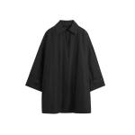 Totême Car coat in Black - Jackets - Scandinavian Minimalist Luxury at Coveti