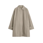 Totême Car coat in Taupe - Jackets - Scandinavian Minimalist Luxury at Coveti