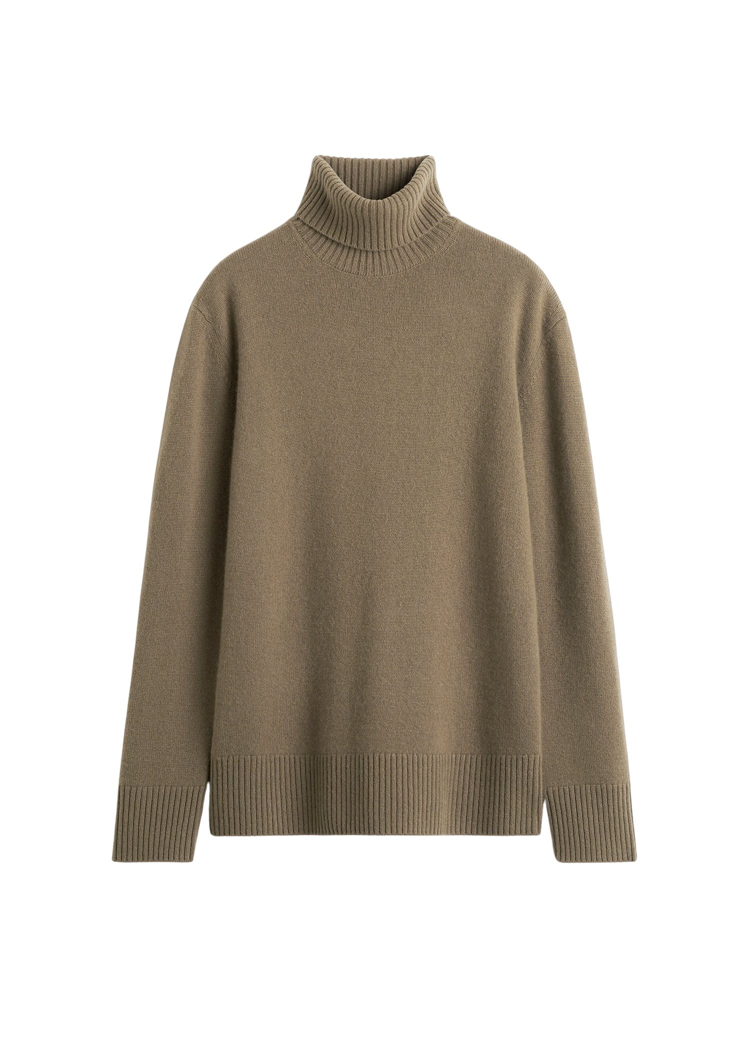 Totême Cashmere turtleneck in Hazel - Knitwear - Scandinavian Minimalist Luxury at Coveti
