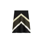 Totême Chevron stripe skirt in Black / Green - Skirts - Scandinavian Minimalist Luxury at Coveti