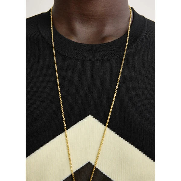 Totême Chevron stripe tee in Black / Green - Knitwear - Scandinavian Minimalist Luxury at Coveti