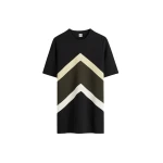 Totême Chevron stripe tee in Black / Green - Knitwear - Scandinavian Minimalist Luxury at Coveti