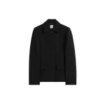 Totême Cinched pocket jacket in Black - Jackets - Scandinavian Minimalist Luxury at Coveti