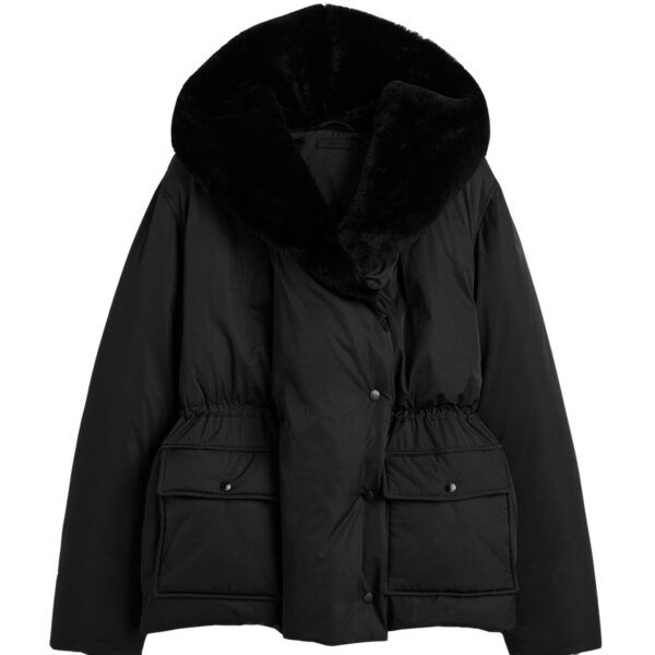 Totême Cinched puffer jacket in Black - Jackets - Scandinavian Minimalist Luxury at Coveti