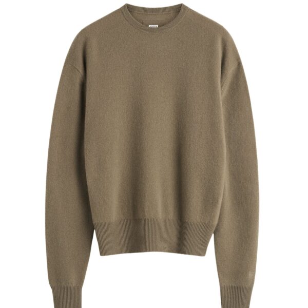Totême Classic cashmere crew knit in Hazel - Knitwear - Scandinavian Minimalist Luxury at Coveti