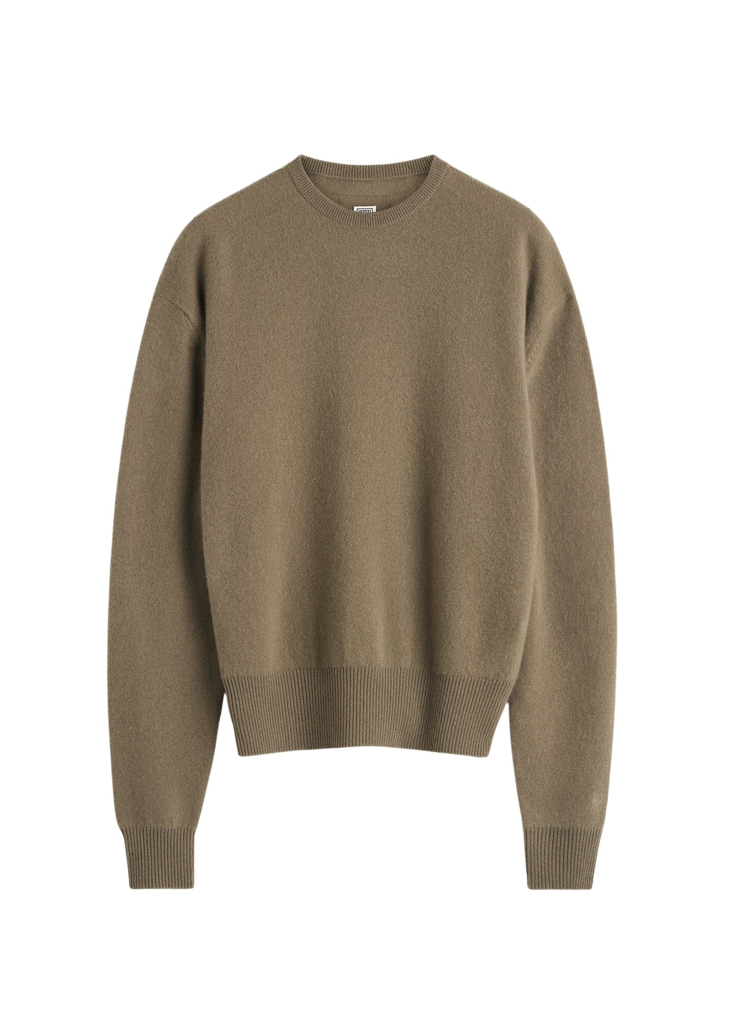 Totême Classic cashmere crew knit in Hazel - Knitwear - Scandinavian Minimalist Luxury at Coveti