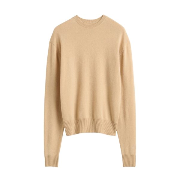 Totême Classic cashmere crew knit in Pale apricot - Knitwear - Scandinavian Minimalist Luxury at Coveti