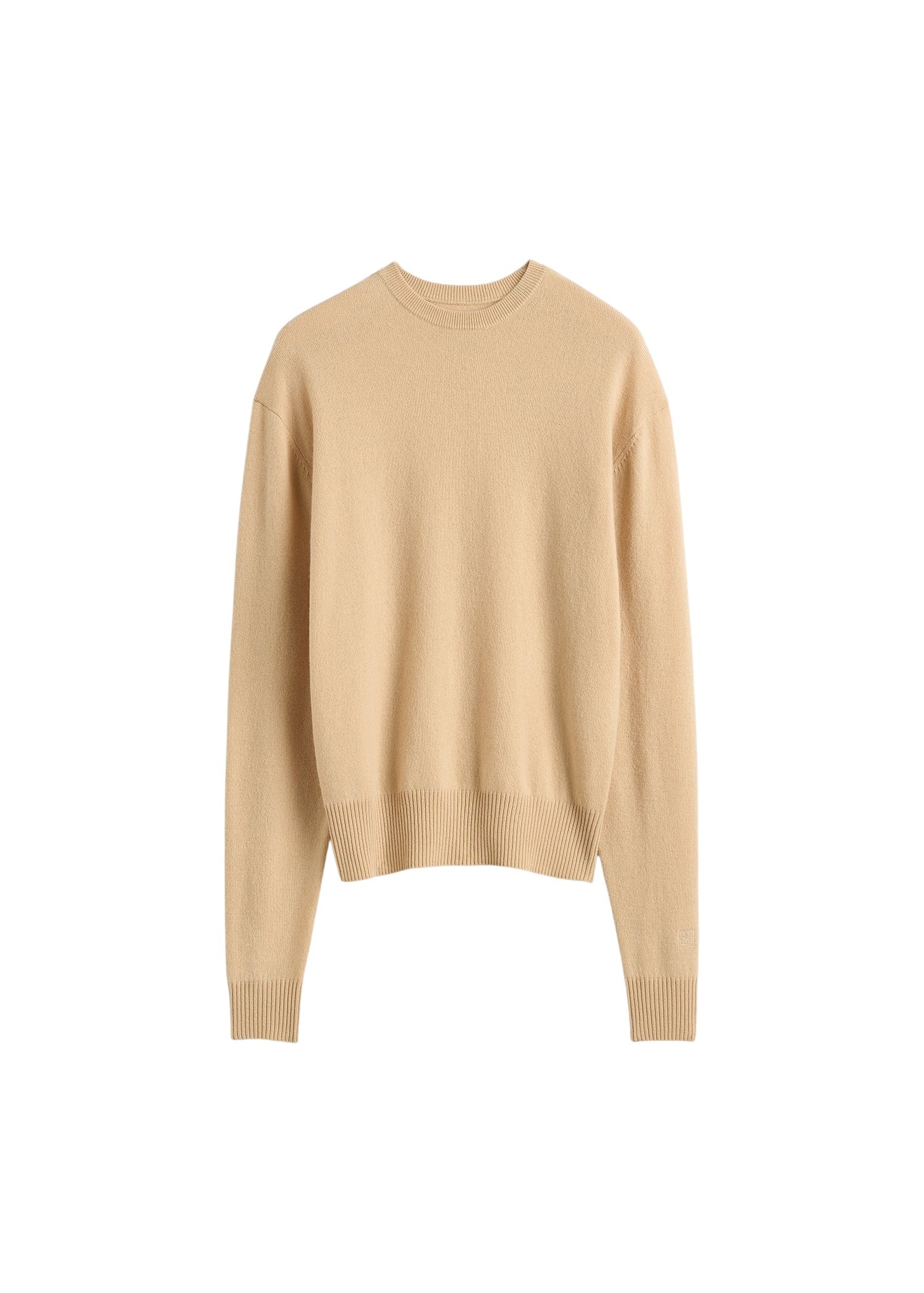 Totême Classic cashmere crew knit in Pale apricot - Knitwear - Scandinavian Minimalist Luxury at Coveti