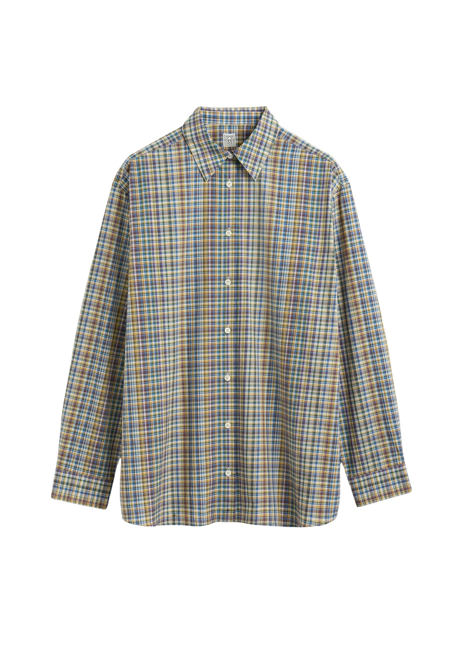 Toteme Classic check shirt in Blue / Orange