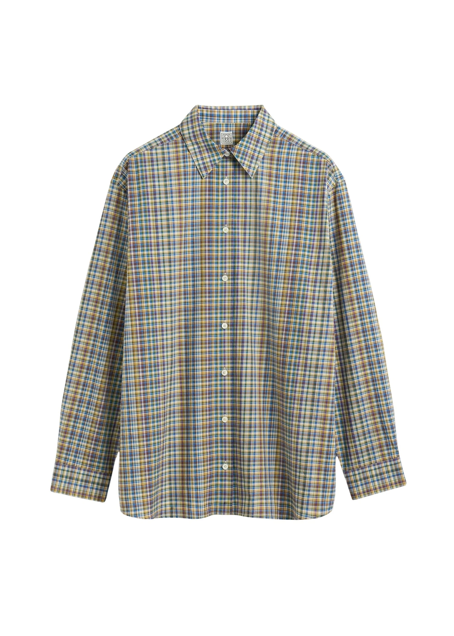 Toteme-Classic-check-shirt-in-Blue-Orange15862_nobg Totême Classic check shirt in Blue / Orange - Tops - Scandinavian Minimalist Luxury at Coveti