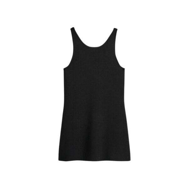 Totême Classic compact knit tank in Black - Knitwear - Scandinavian Minimalist Luxury at Coveti