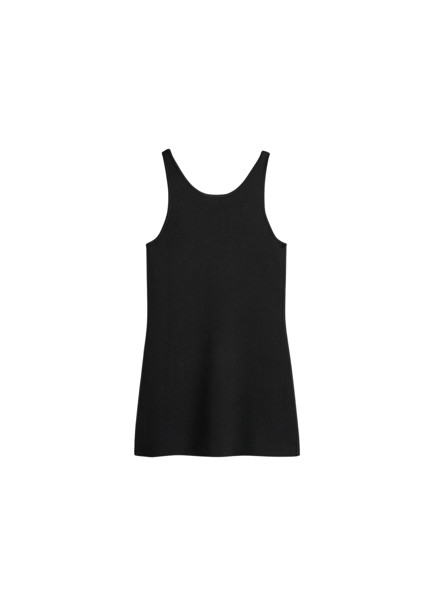 Totême Classic compact knit tank in Black - Knitwear - Scandinavian Minimalist Luxury at Coveti