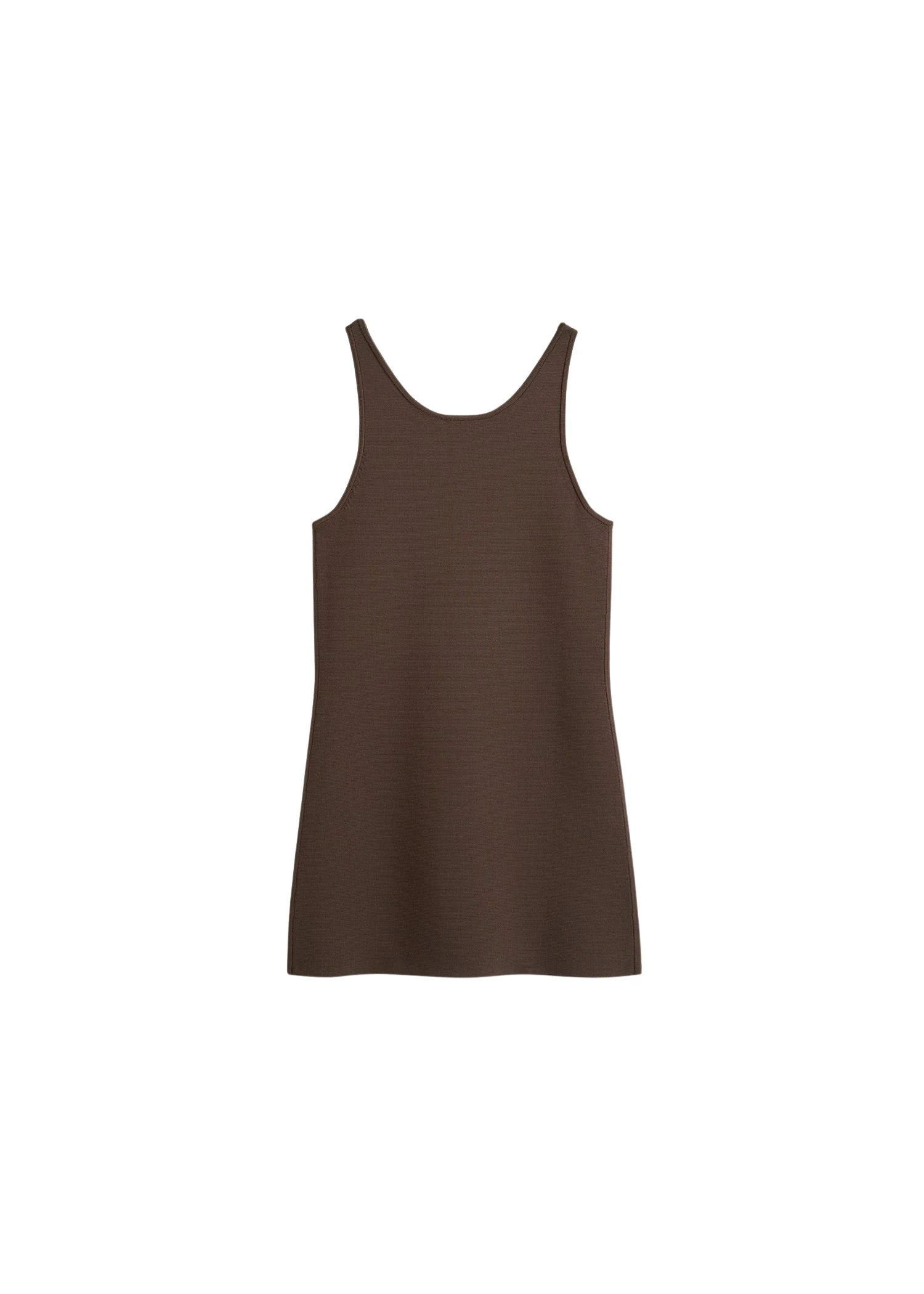 Toteme-Classic-compact-knit-tank-in-Walnut15338_nobg Totême Classic compact knit tank in Walnut - Knitwear - Scandinavian Minimalist Luxury at Coveti