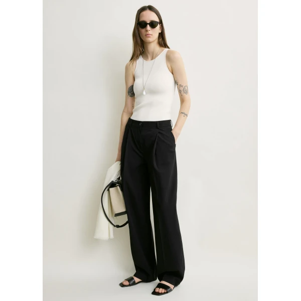 Totême Classic compact knit tank in White - Knitwear - Scandinavian Minimalist Luxury at Coveti