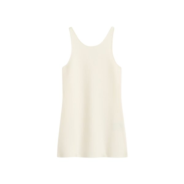 Totême Classic compact knit tank in White - Knitwear - Scandinavian Minimalist Luxury at Coveti