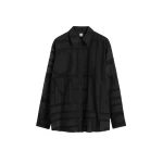 Totême Classic crochet shirt in Black - Tops - Scandinavian Minimalist Luxury at Coveti