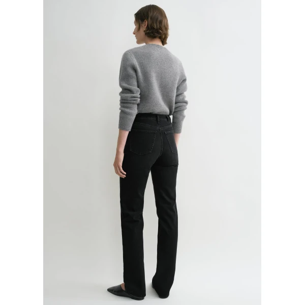 Totême Classic cut denim full length in Faded black - Pants - Scandinavian Minimalist Luxury at Coveti