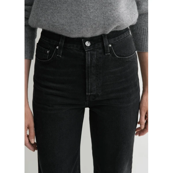 Totême Classic cut denim full length in Faded black - Pants - Scandinavian Minimalist Luxury at Coveti