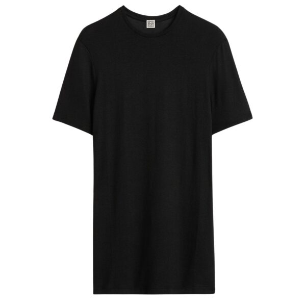 Totême Classic jersey tee in Black - Tops - Scandinavian Minimalist Luxury at Coveti