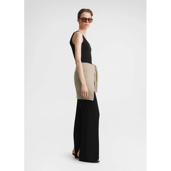 Totême Classic rib tank in Black - Tops - Scandinavian Minimalist Luxury at Coveti
