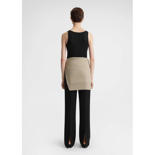Totême Classic rib tank in Black - Tops - Scandinavian Minimalist Luxury at Coveti