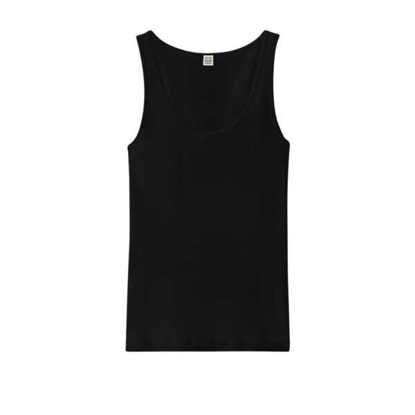 Totême Classic rib tank in Black - Tops - Scandinavian Minimalist Luxury at Coveti