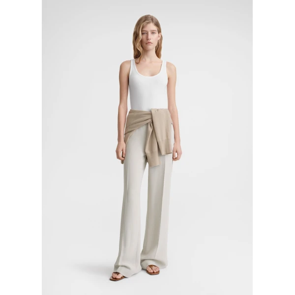 Totême Classic rib tank in White - Tops - Scandinavian Minimalist Luxury at Coveti