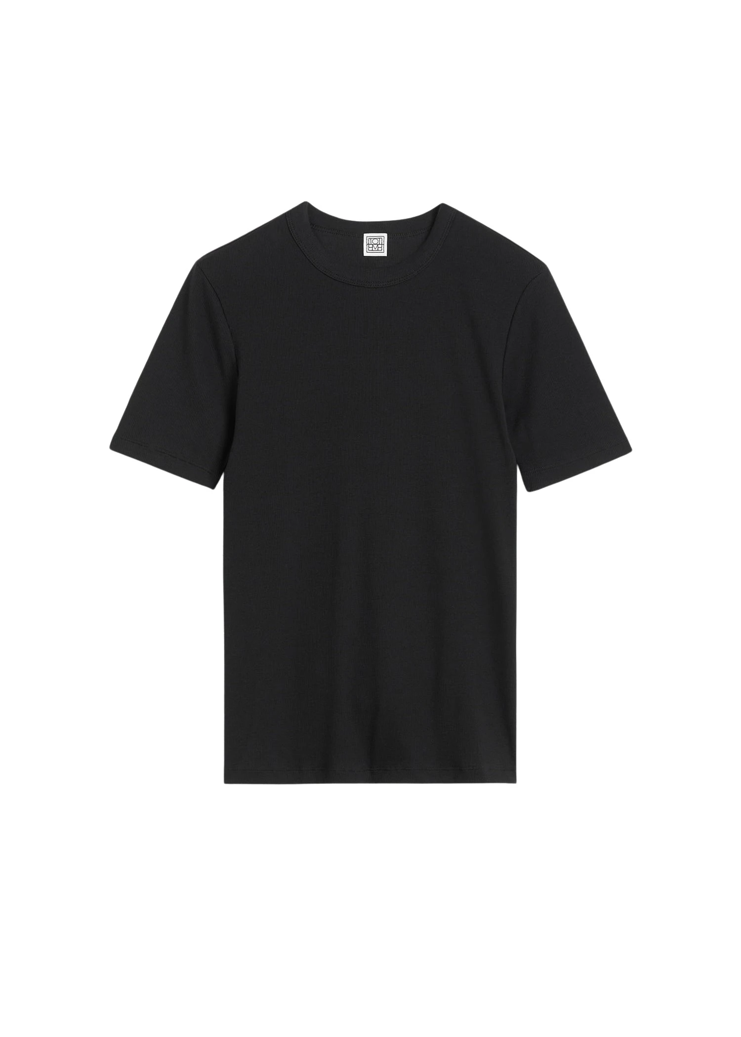 Toteme-Classic-rib-tee-in-Black98836_nobg Totême Classic rib tee in Black - Tops - Scandinavian Minimalist Luxury at Coveti