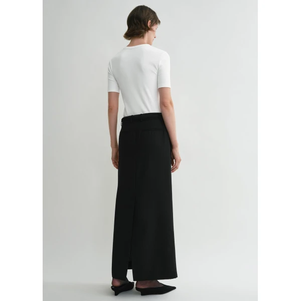 Totême Classic rib tee in White - Tops - Scandinavian Minimalist Luxury at Coveti