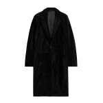 Totême Classic shearling coat in Black - Coats - Scandinavian Minimalist Luxury at Coveti
