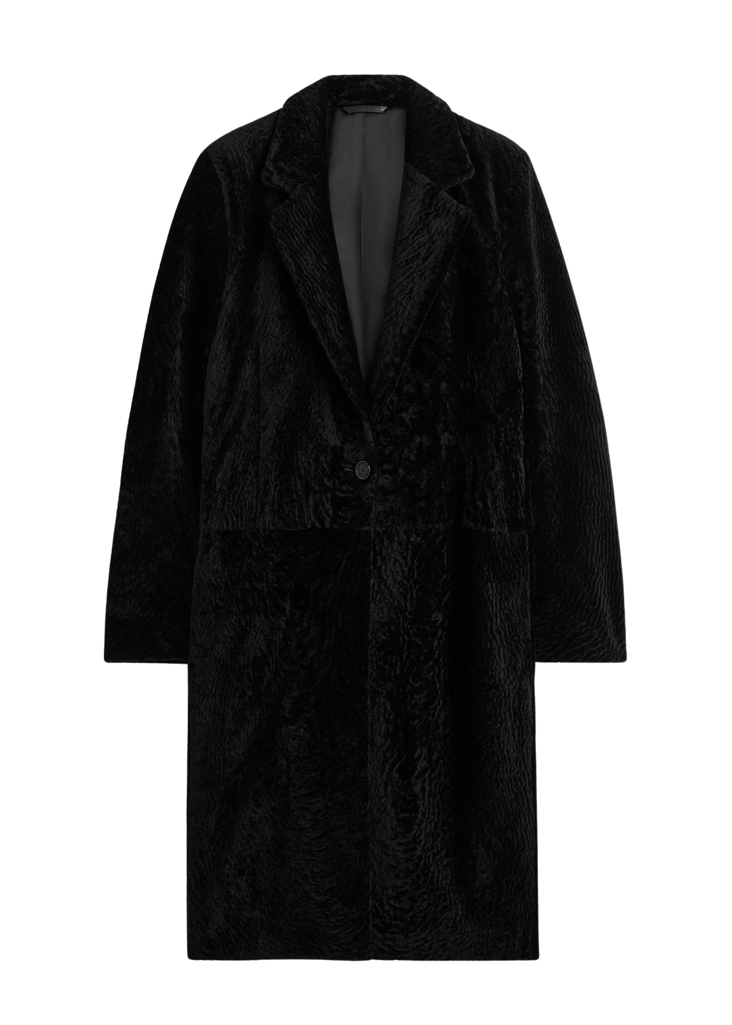 Toteme-Classic-shearling-coat-in-Black49531_nobg Totême Classic shearling coat in Black - Coats - Scandinavian Minimalist Luxury at Coveti