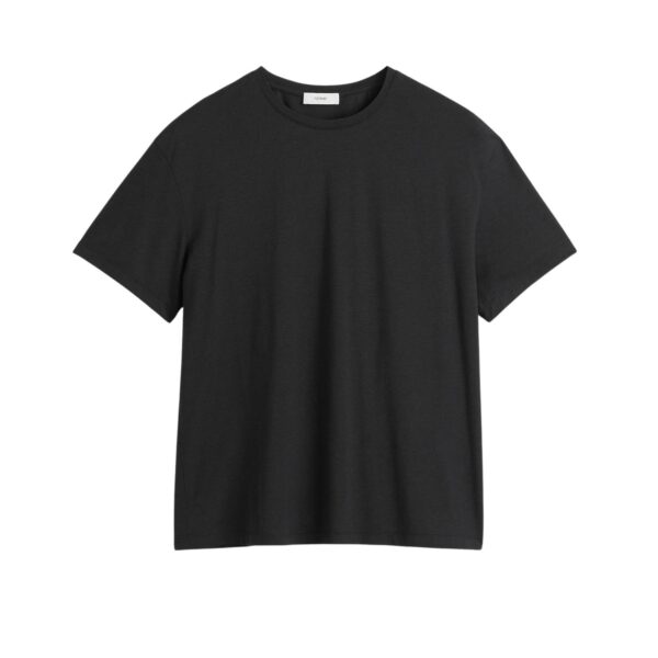 Totême Classic tee in Black - Tops - Scandinavian Minimalist Luxury at Coveti