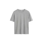 Totême Classic tee in Mid grey melange - Tops - Scandinavian Minimalist Luxury at Coveti