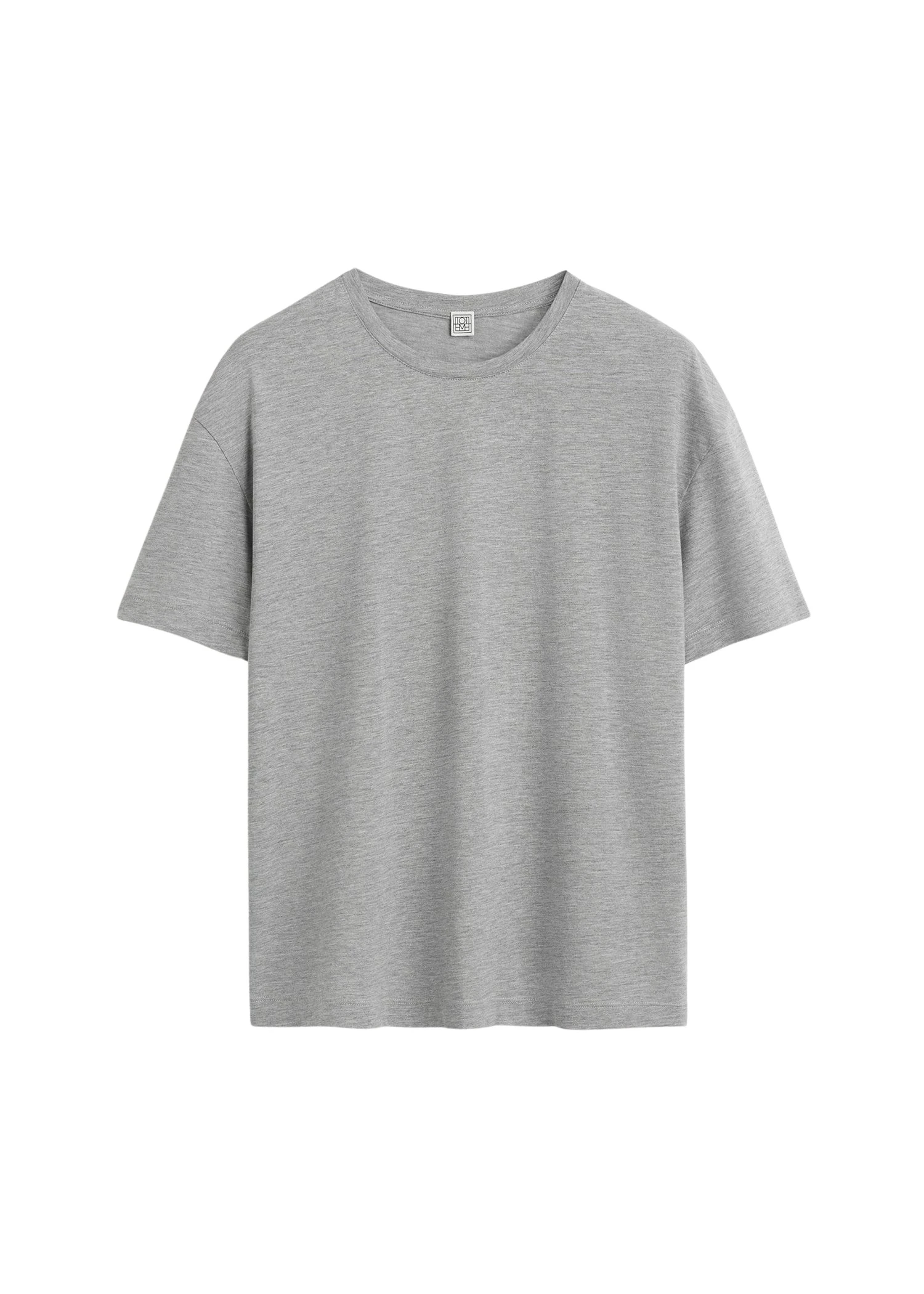 Toteme-Classic-tee-in-Mid-grey-melange54032_nobg Totême Classic tee in Mid grey melange - Tops - Scandinavian Minimalist Luxury at Coveti