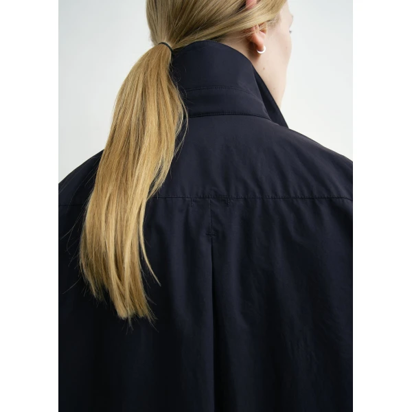 Totême Classic tumbled shirt in Midnight - Tops - Scandinavian Minimalist Luxury at Coveti