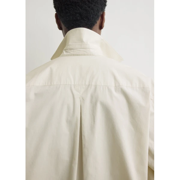 Totême Classic tumbled shirt in Pebble - Tops - Scandinavian Minimalist Luxury at Coveti