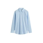 Totême Classic tumbled shirt in Sky - Tops - Scandinavian Minimalist Luxury at Coveti