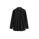 Totême Classic tumbled shirt in Washed black - Tops - Scandinavian Minimalist Luxury at Coveti