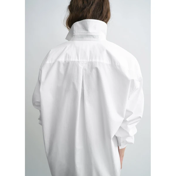 Totême Classic tumbled shirt in White - Tops - Scandinavian Minimalist Luxury at Coveti