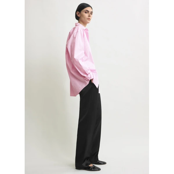 Totême Classic tumbled striped shirt in White / Bloom - Tops - Scandinavian Minimalist Luxury at Coveti