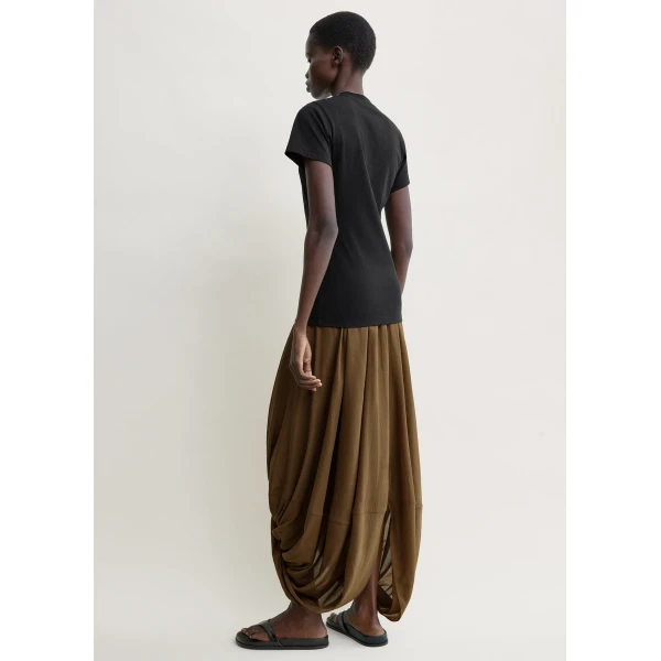 Totême Cocoon skirt in Walnut - Skirts - Scandinavian Minimalist Luxury at Coveti