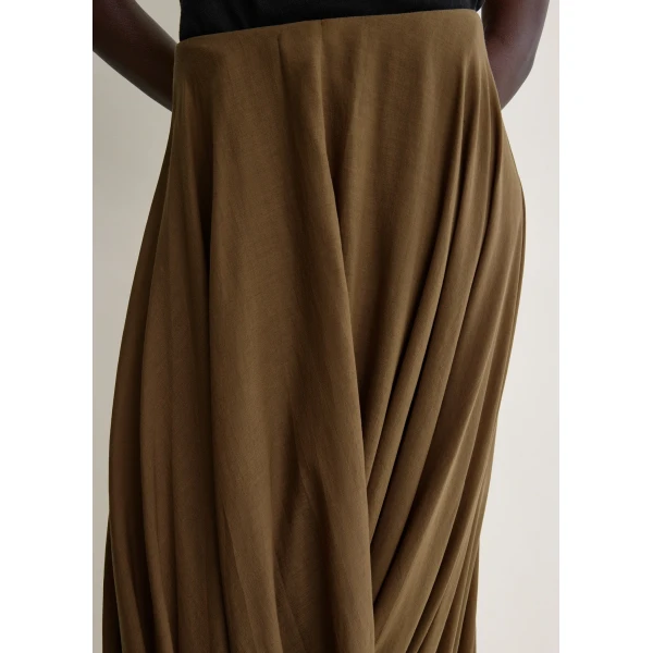 Totême Cocoon skirt in Walnut - Skirts - Scandinavian Minimalist Luxury at Coveti