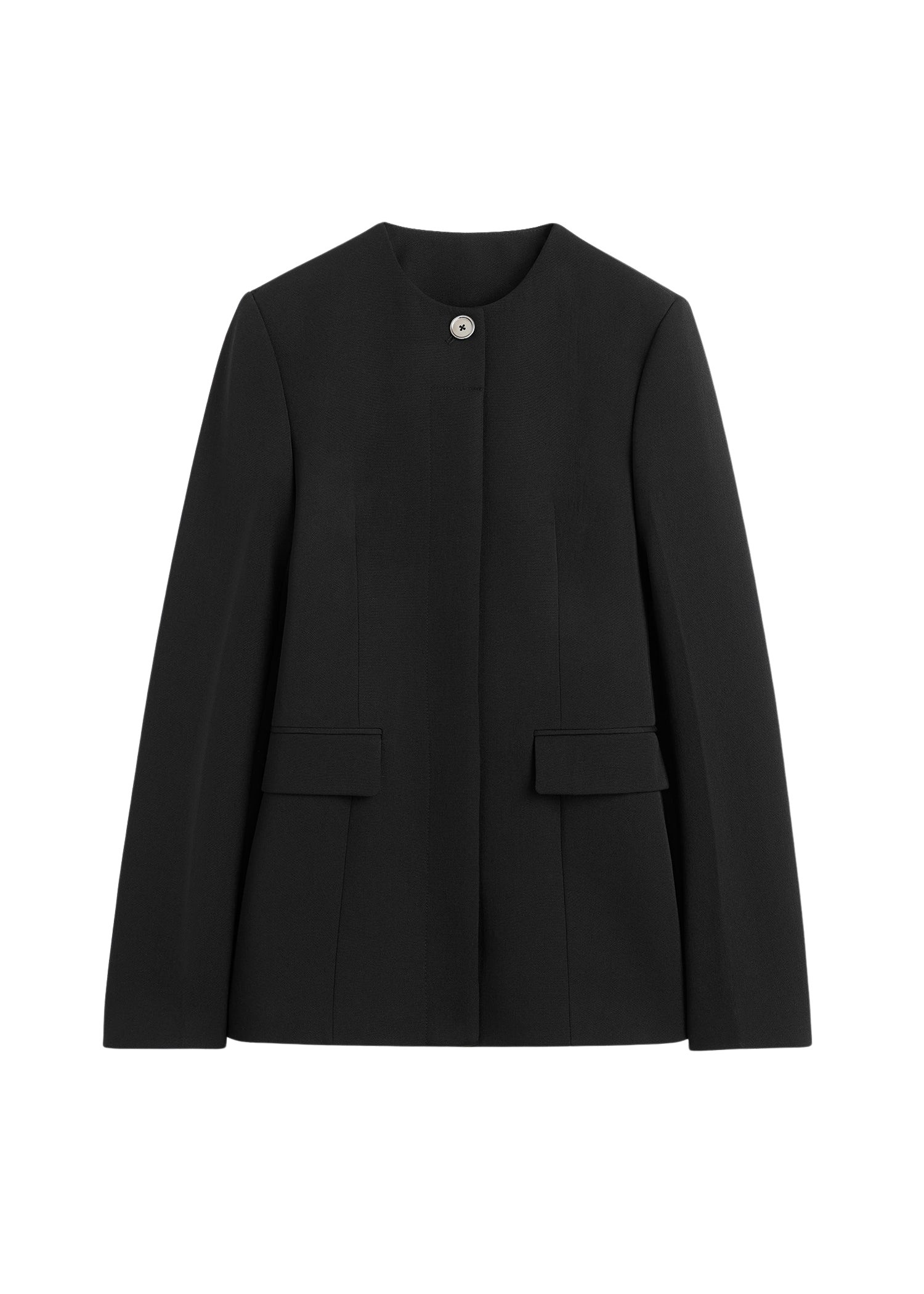 Toteme Collarless evening jacket in Black