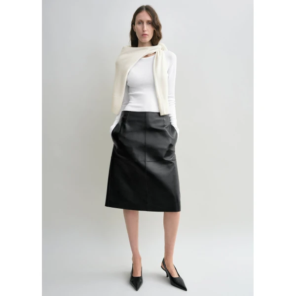 Totême Compact cotton top in White - Knitwear - Scandinavian Minimalist Luxury at Coveti