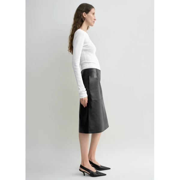 Totême Compact cotton top in White - Knitwear - Scandinavian Minimalist Luxury at Coveti